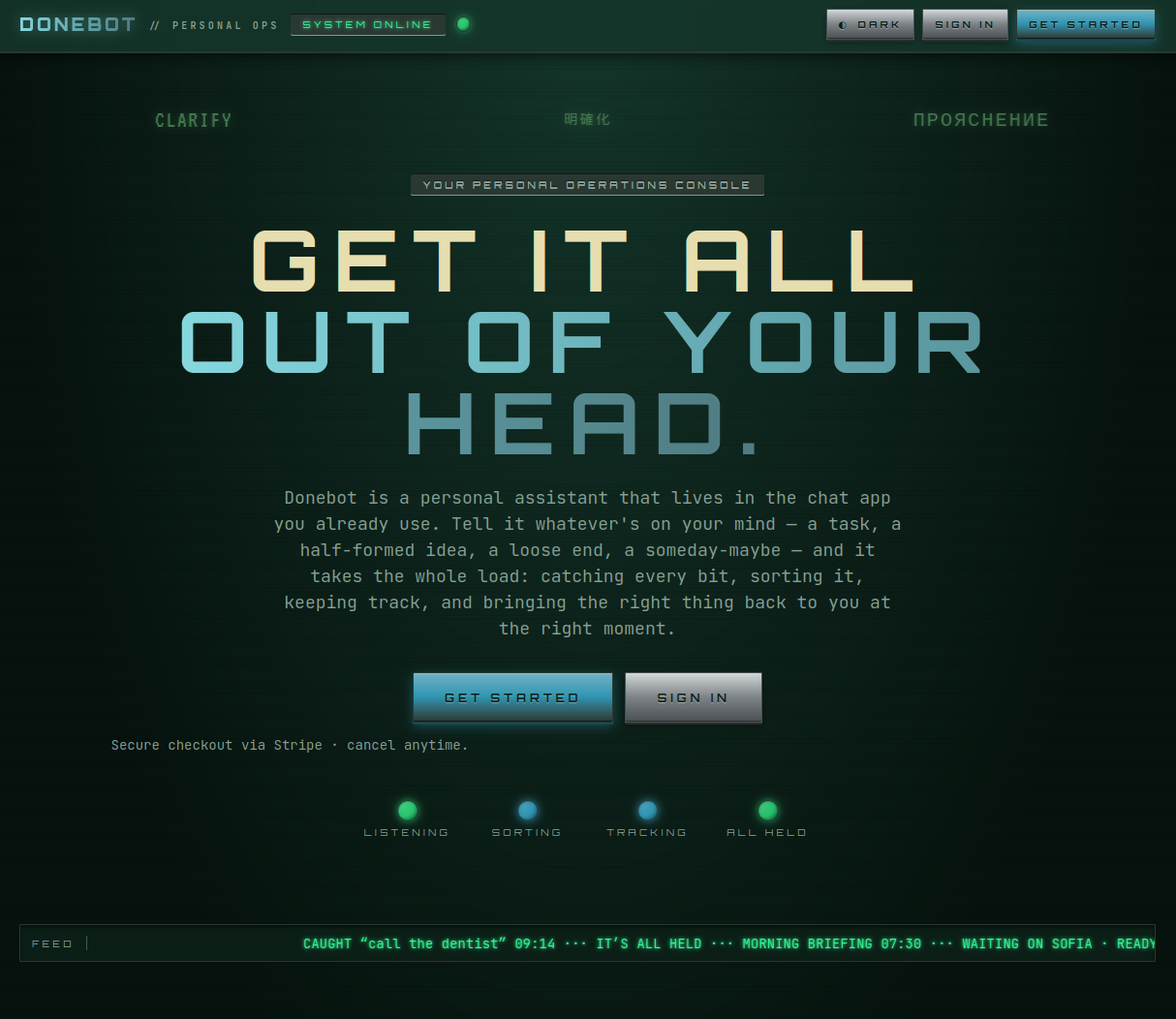 Donebot screenshot
